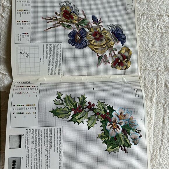 Vintage - A Stitch In Time Cross Stitch Calendar - Leisure Arts - 1994 - Picture 8 of 9